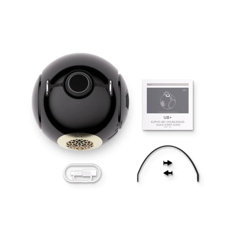 Enceinte UB+ dB1 doubleBASS noire avec guide et accessoires