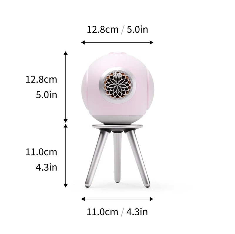 Dimensions de l’enceinte UB+ dB mini et de son petit trépied